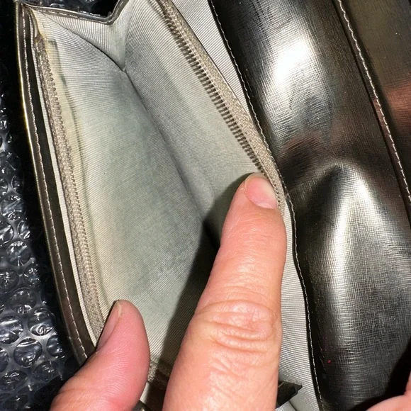 Chanel Metallic CC Logo Long Bifold Flap Wallet - Picture 10 of 12